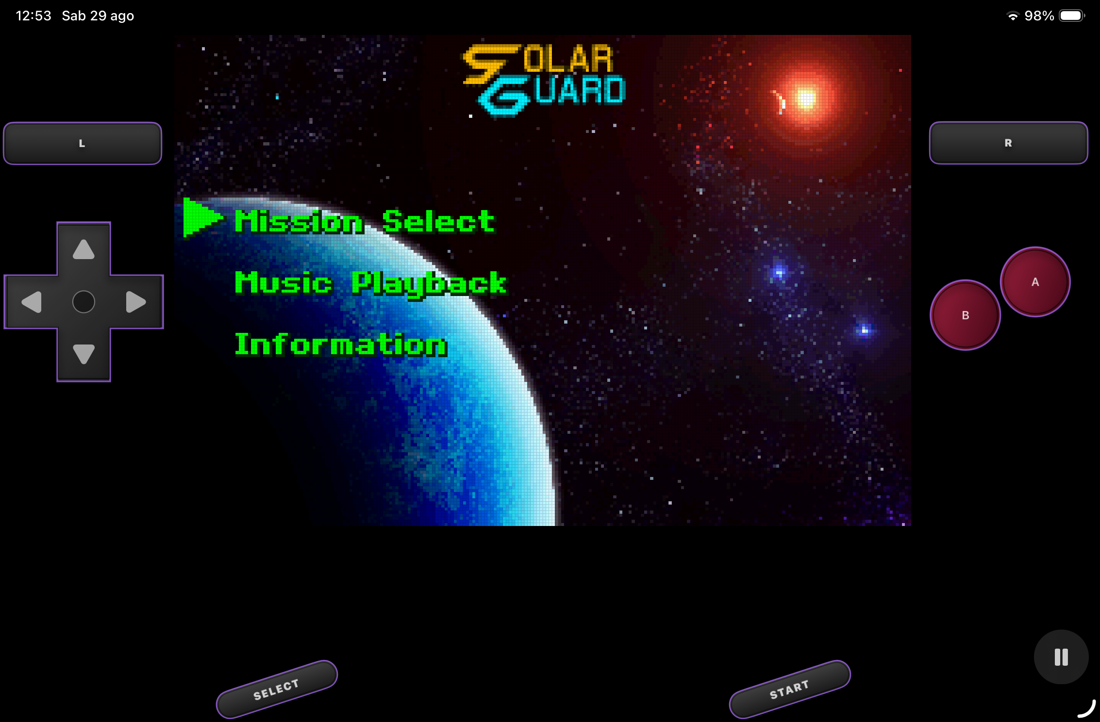 Gameplay GBA in Pocket Colors su iPad