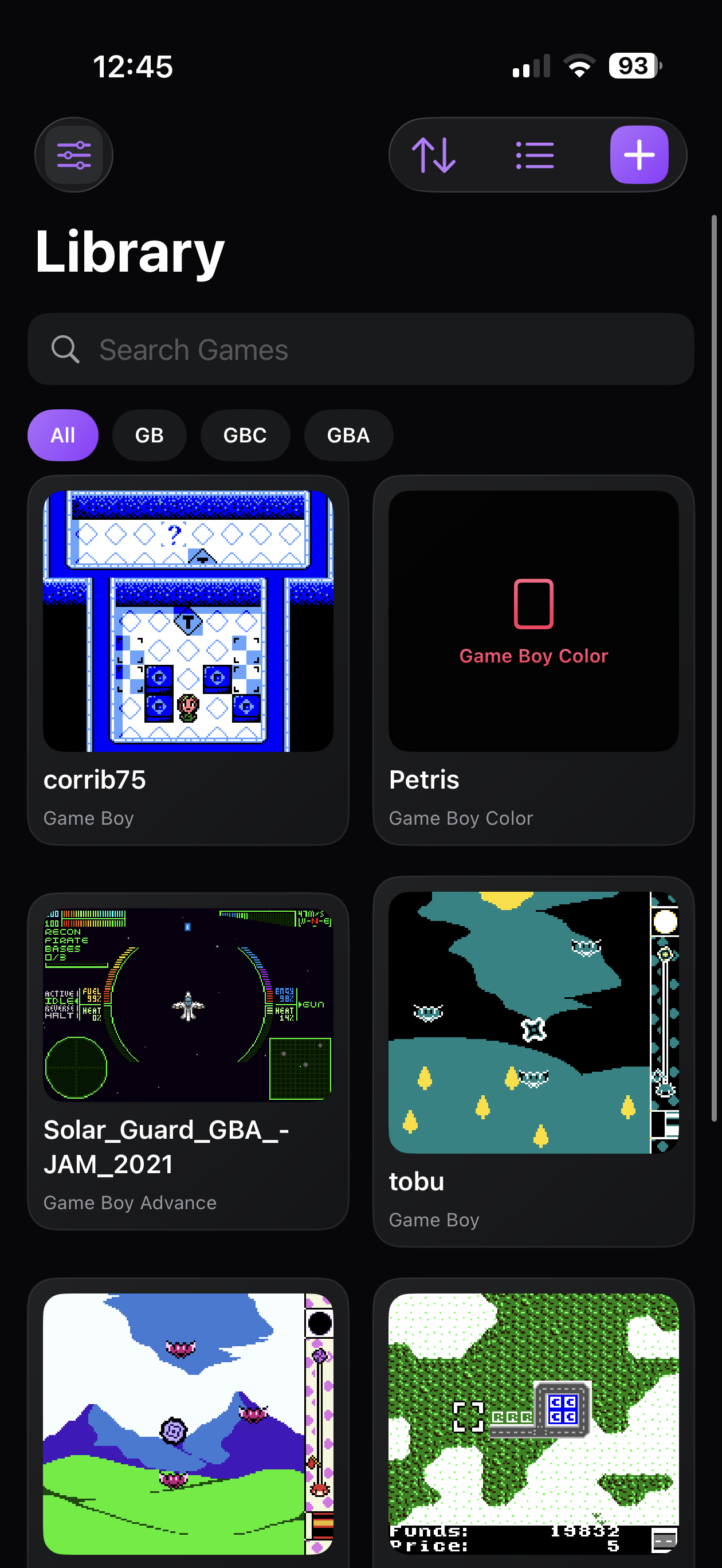 Libreria di Pocket Colors su iPhone